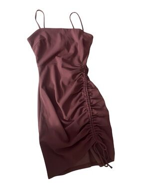 Windsor Mauve Spaghetti Strap Ruched Mini Dress